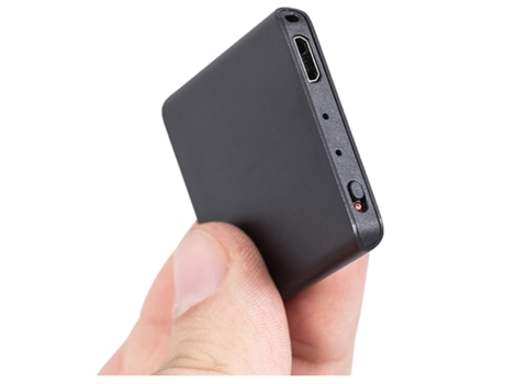 La grabadora activada por voz más delgada con 145 horas de capacidad de grabación Mp3 graba 24 horas de batería Caja de metal negro