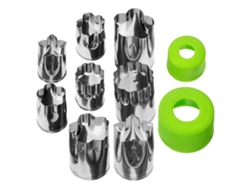 Molde de acero para frutas, ideal para ensaladas de frutas, para niños y uso doméstico (8 piezas).