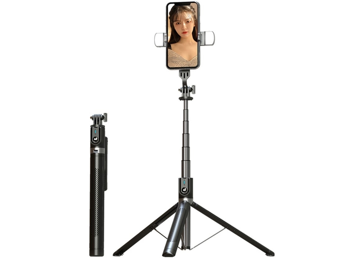 Trípode, Luz Led, Palo Selfie Extensible De 1,8 M (smartphone, Vertical, Vlogging, Portabilidad, Viajes, Exteriores, Grabación Sencilla, Com
