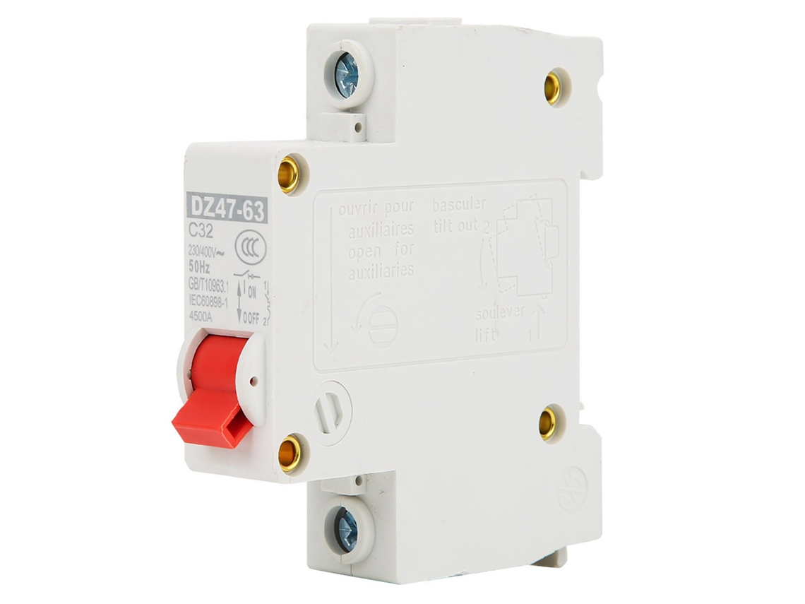 2026dz-12 Piezas de interruptor inteligente miniatura Dz47-63 1p 32a para el hogar, montaje en riel DIN