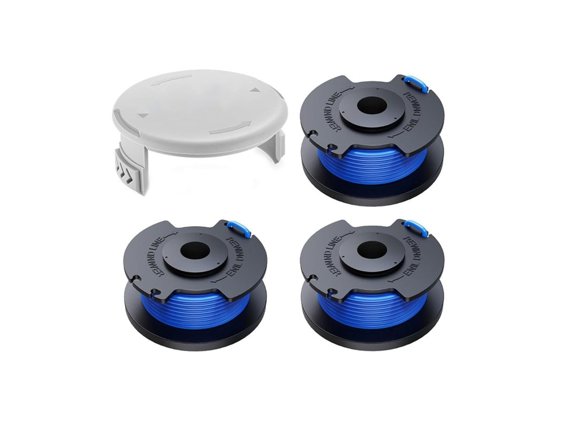 Paquete De 3 Carretes De Hilo Con 1 Tapa Para Desbrozadora Ryobi Ac14rl3a/ac14hca Henten Home
