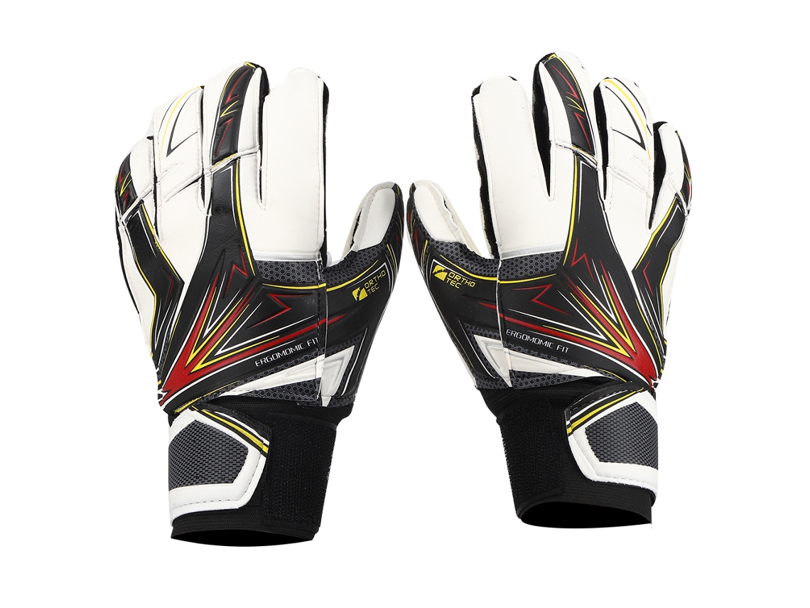 Guantes de portero de fútbol infantil Omni-Gloves, antideslizantes, de látex, talla única (negro)