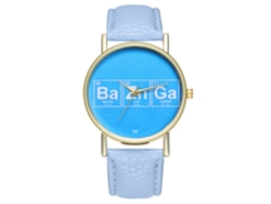 Reloj De Pulsera Unisex De Cuarzo Con Correa De Piel Sintética, Regalo Sencillo De Cumpleaños T85-a Azul Claro