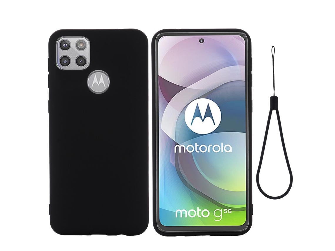 Funda Carcasa Negra Para Motorola Motorola Moto G 5g Silicona Textura Suave Negro