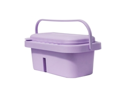 Portapinceles 3 en 1 Eifson con soporte para paleta y mango (morado)