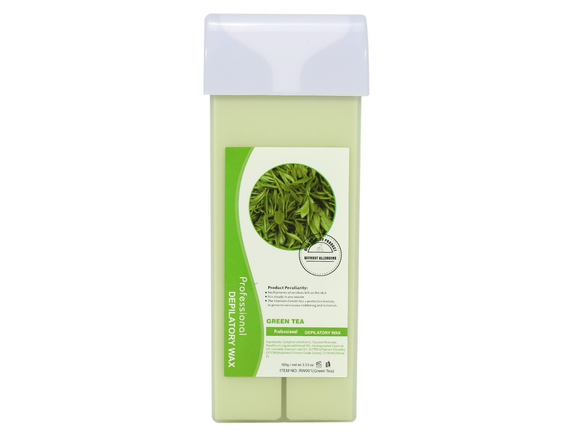 Crema Depilatoria Profesional Cera 100g Para Brazos Piernas Axilas Eliminación De Pelo Cuerpo (té Verde)