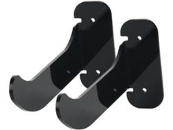 Soporte Pared Acrílico 2 Piezas Esterilla Estante Multifuncional Almacenamiento Equipos Fitness Color Negro