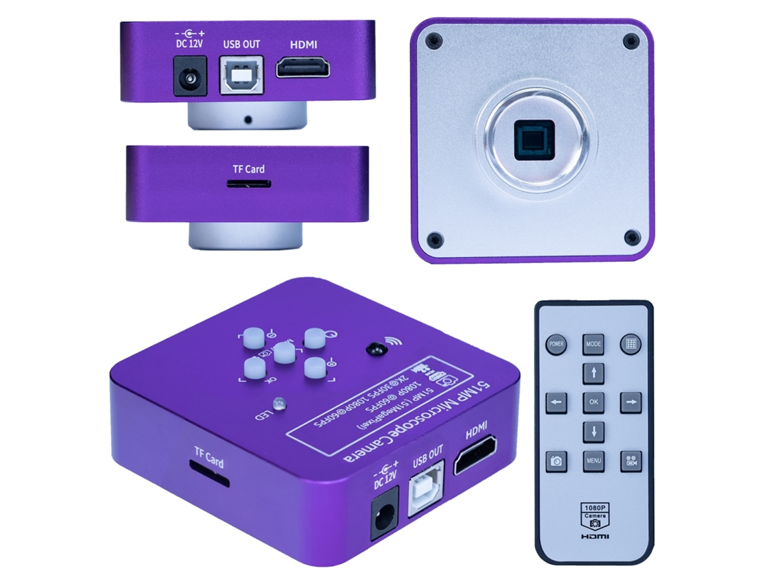 Cámara microscópica Puppis Pink Pro Kmppp-hdmi-usb de 51 MP – Alta calidad de imagen | Conexión HDMI/USB | Uso científico