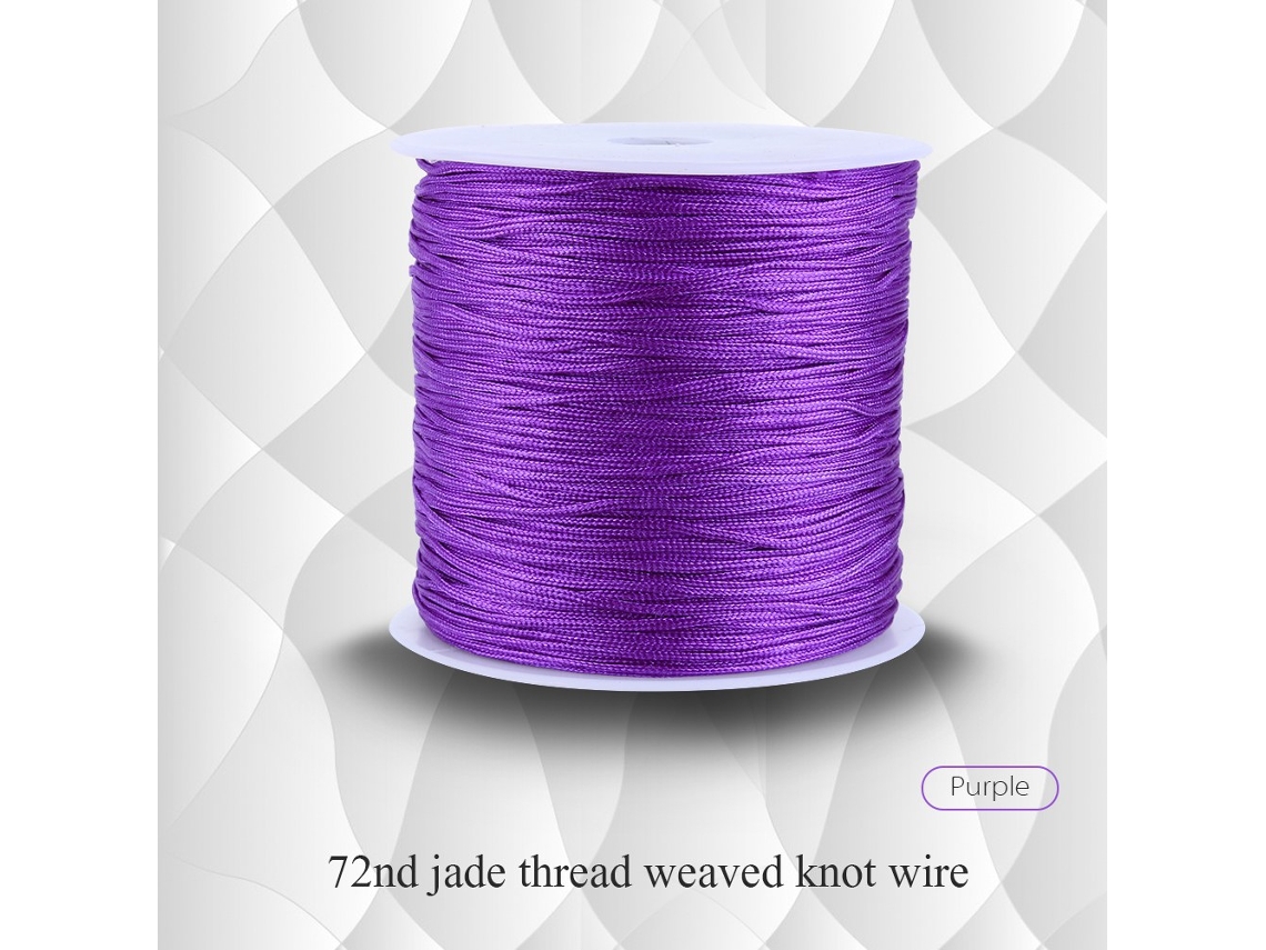 MEOIRUERY Cuerda de Nailon Morada 100 m x 0,8 mm para Nudo Chino, Cordón Rattail Macramé Shamballa