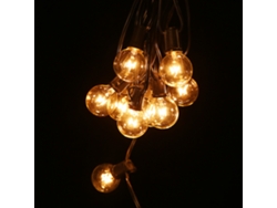 Guirnalda De Luces G40 E12, 25 Unidades, Blanco Cálido, 220v, 7,62m, Jardín, Navidad, Fiesta, Boda
