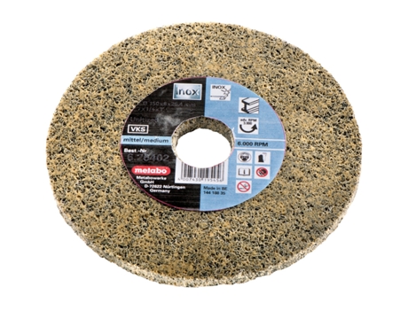 METABO Discos abrasivos compactos de vellón Unitizados, medio, 125x6x22,23 mm, amoladoras angulares (626483000)