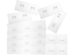 Juego de 12 ganchos adhesivos transparentes para pared CHABERLU