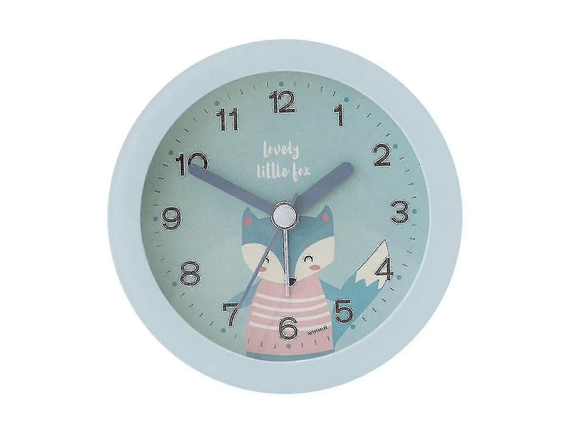 Reloj despertador infantil, redondo, con dibujos animados, ligero, reloj despertador para estudiantes, GOKOCO