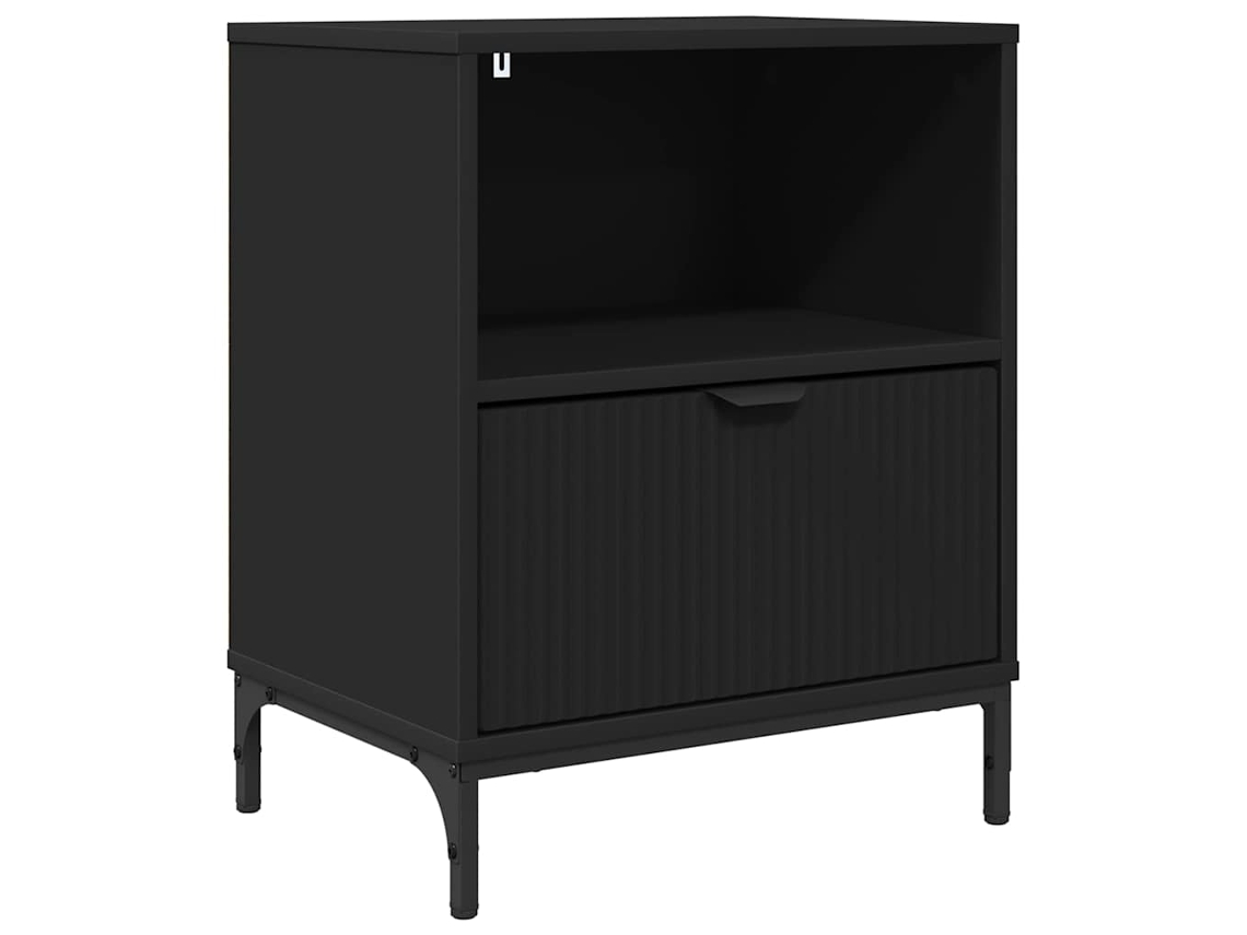 Negro con cajón 49 x 36 x 61 cm Madera procesada MAISON EXCLUSIVE