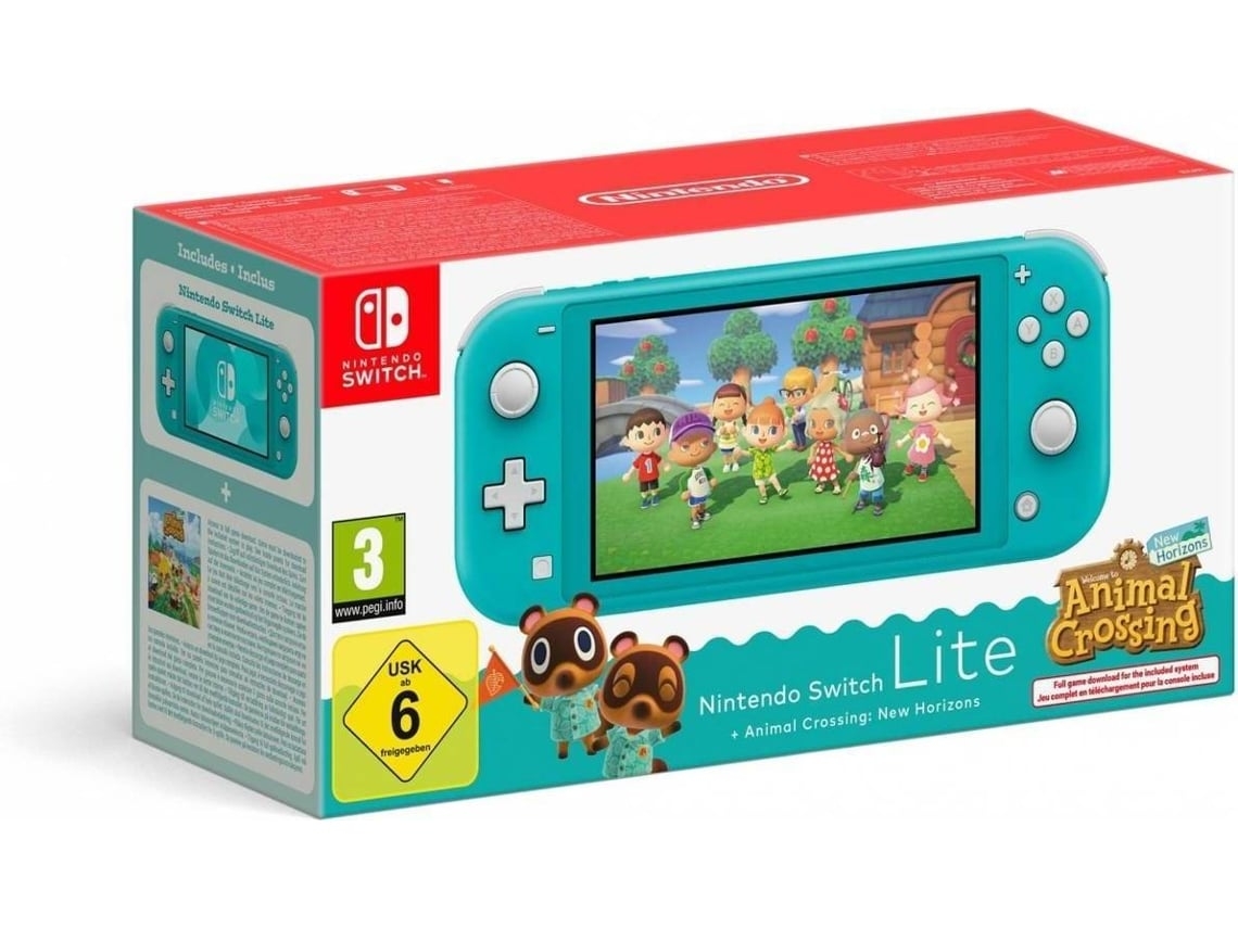 Consola Nintendo Switch Lite + Juego Animal Crossing New Horizons (Turquesa)