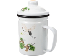 Taza De Té Esmaltada Con Colador Integrado, 9 Cm, Estilo Retro, Resistente Al Calor.