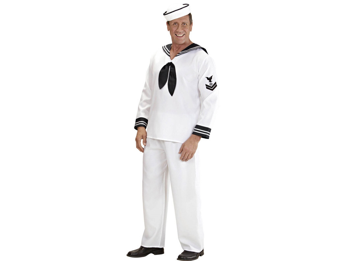 Disfraz de Hombre WIDMANN marinero blanco años 50 (Tam.: XL)