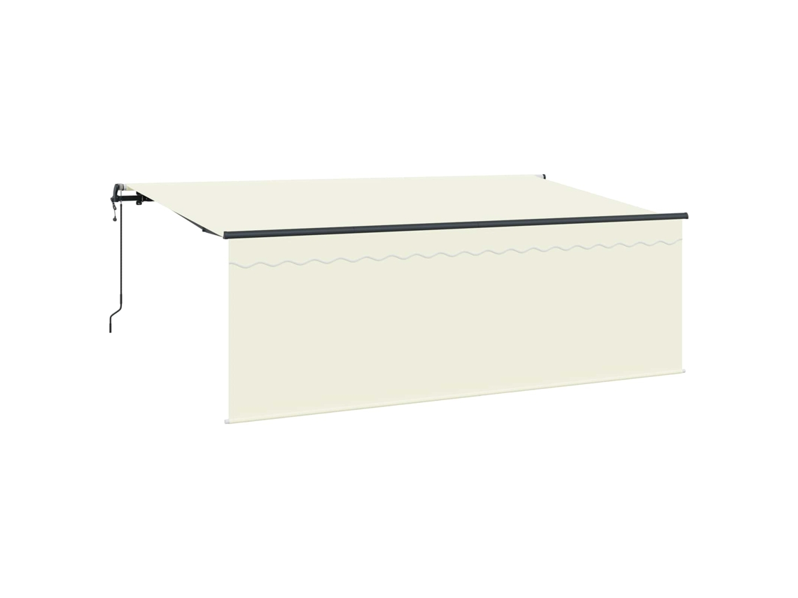 Maison Exclusive - Toldo Retráctil Crema 350 X 200 Cm Poliéster Y Aluminio
