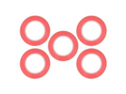 5 piezas de cinta adhesiva de doble cara resistente, extraíble y superadhesiva para mascotas, para manualidades y envoltura de regalos, color rojo, 3 mm