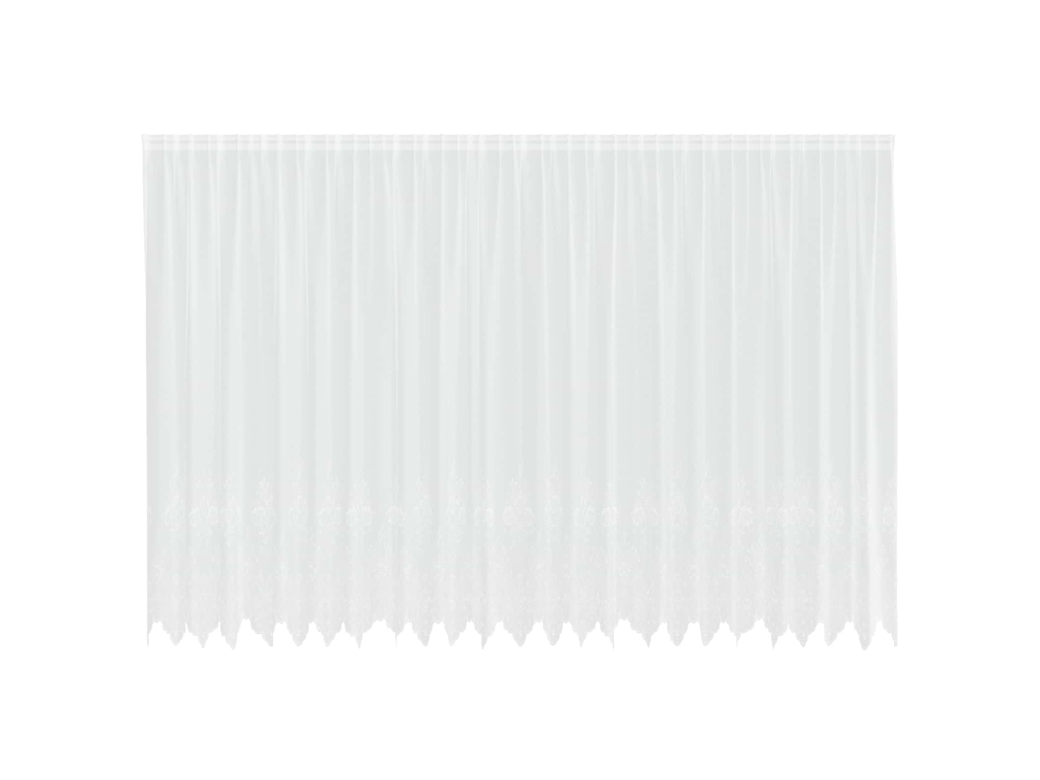 Maison Exclusive - Cortina De Encaje Con Cortinas Floral 200 X 600 Cm Poliéster