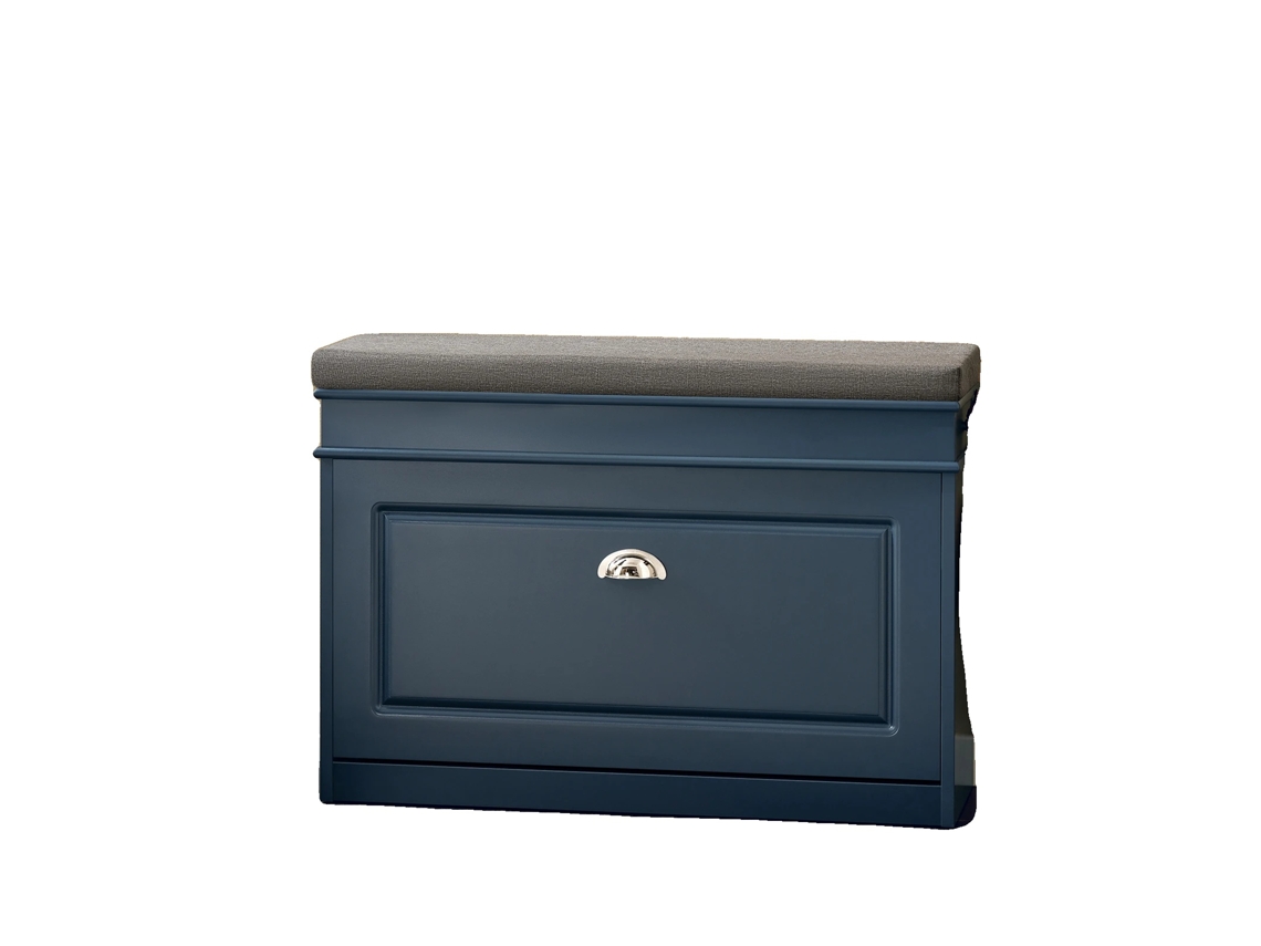 Zapatero, diseño compacto, asiento cómodo, 75x51x24cm, azul