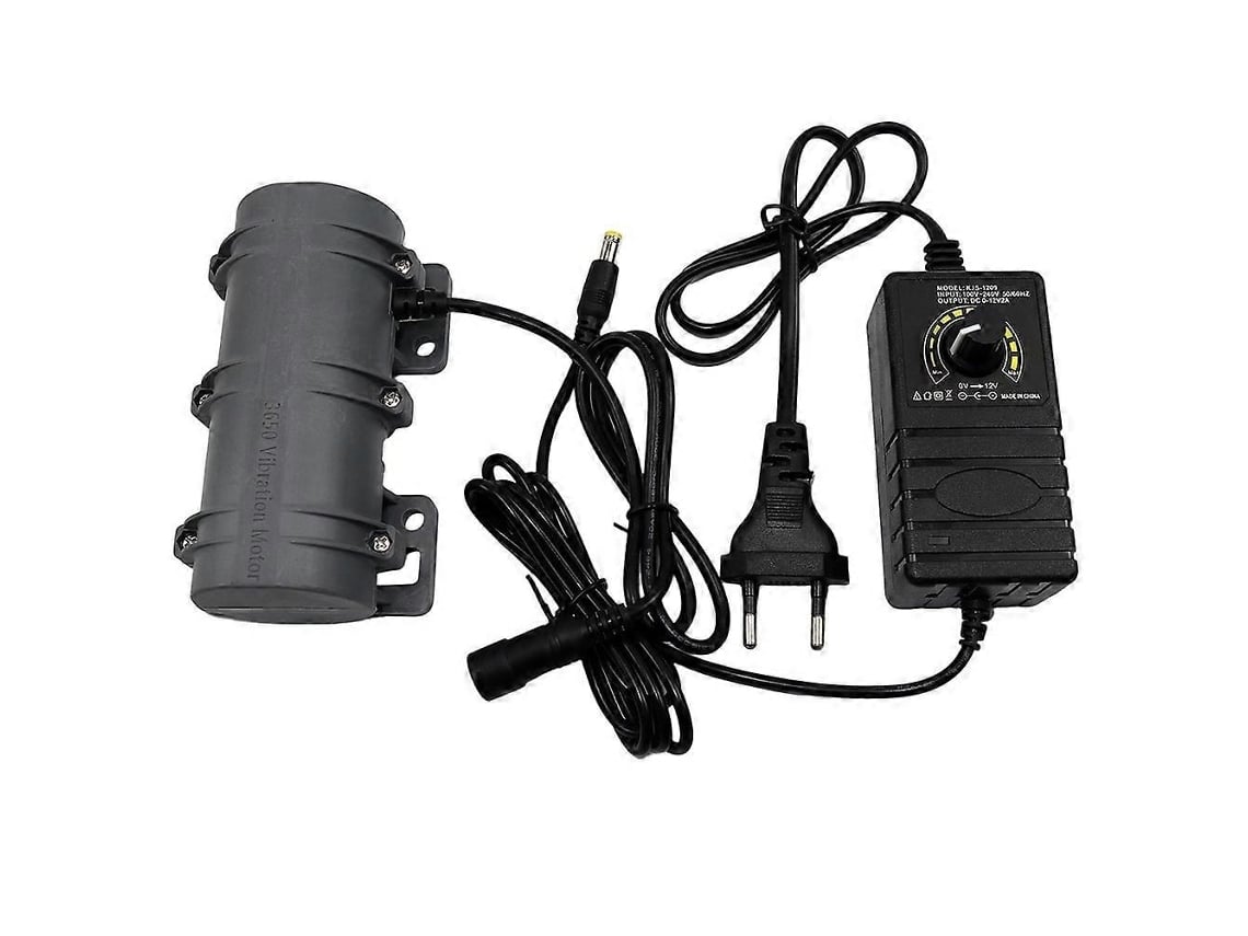 Mini motor vibrador portátil de 24 V, 3800 rpm, 10 W para sistemas de alerta, camillas de masaje y vibradores con velocidad ajustable. Enchufe europeo.