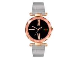 Reloj De Pulsera De Cuarzo Para Mujer Con Brazalete De Malla De Acero Y Pantalla Analógica (rosa)