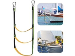 Escada De Corda Para Barco 3 Degraus Nylon Com Tiras Reflexivas Portátil Para Barcos Infláveis Kayaks Pescaria