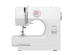 Mini Máquina De Coser Portátil Con Costura Inversa Y 12 Puntadas Integradas, Color Blanco.