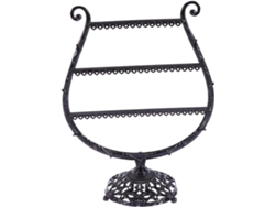 Soporte Creativo De Hierro Para Exhibición De Joyas Con Diseño De Copa De Vino Negra, Soporte Para Pendientes