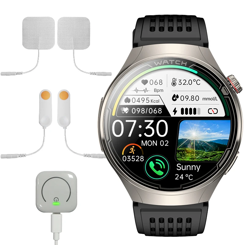(revestimento Prateado + Massagem Para Auxiliar O Sono) Smartwatch Com Chamadas Hd Via Bluetooth, 6 Modos Para Auxiliar O Sono