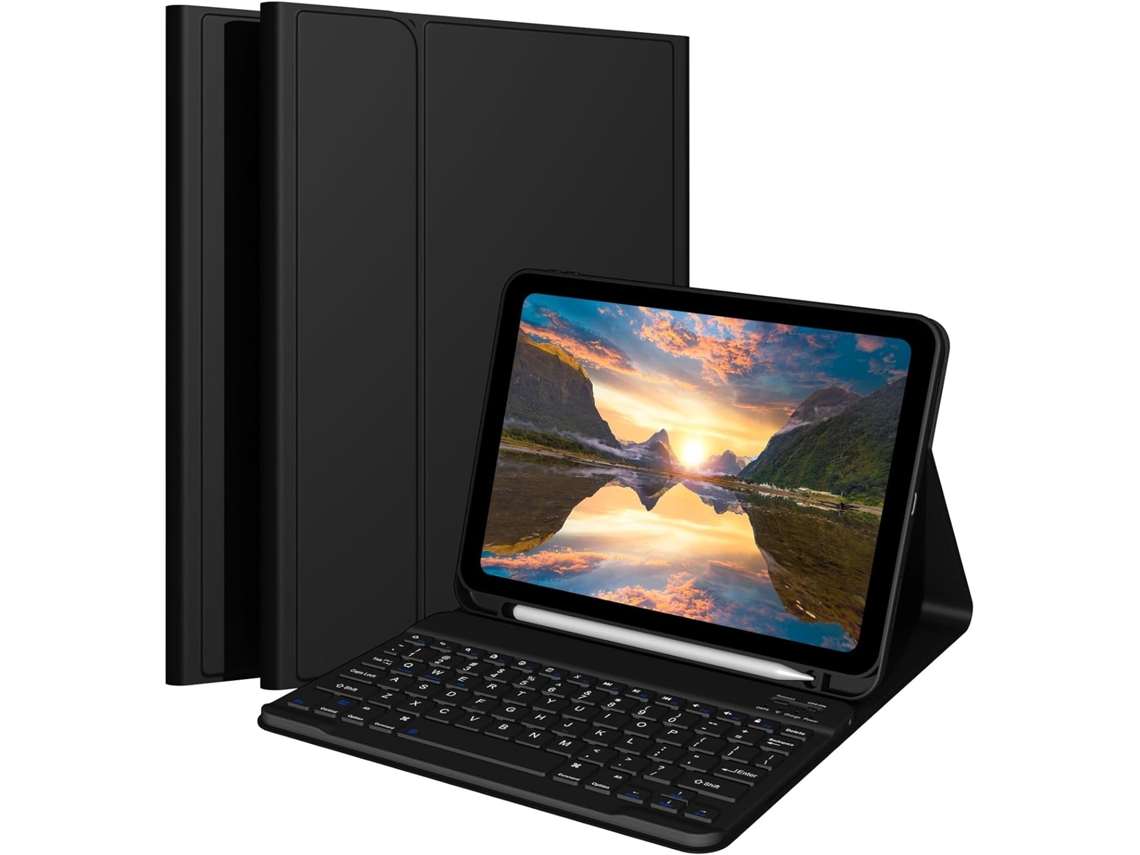 Funda con teclado para Xiaomi Redmi Pad 2 de 11 pulgadas, con teclado Bluetooth magnético (negro) Cuich (2025)