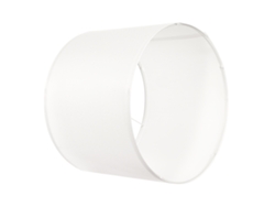 Pantalla de lámpara de tambor de lino blanco Succebuy, 33 x 25 cm