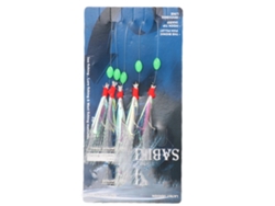 20 Anzuelos De Pesca De Acero De Alto Carbono Con Nailon 3/0, Accesorios Para Cebo De Piel De Pez Simulada