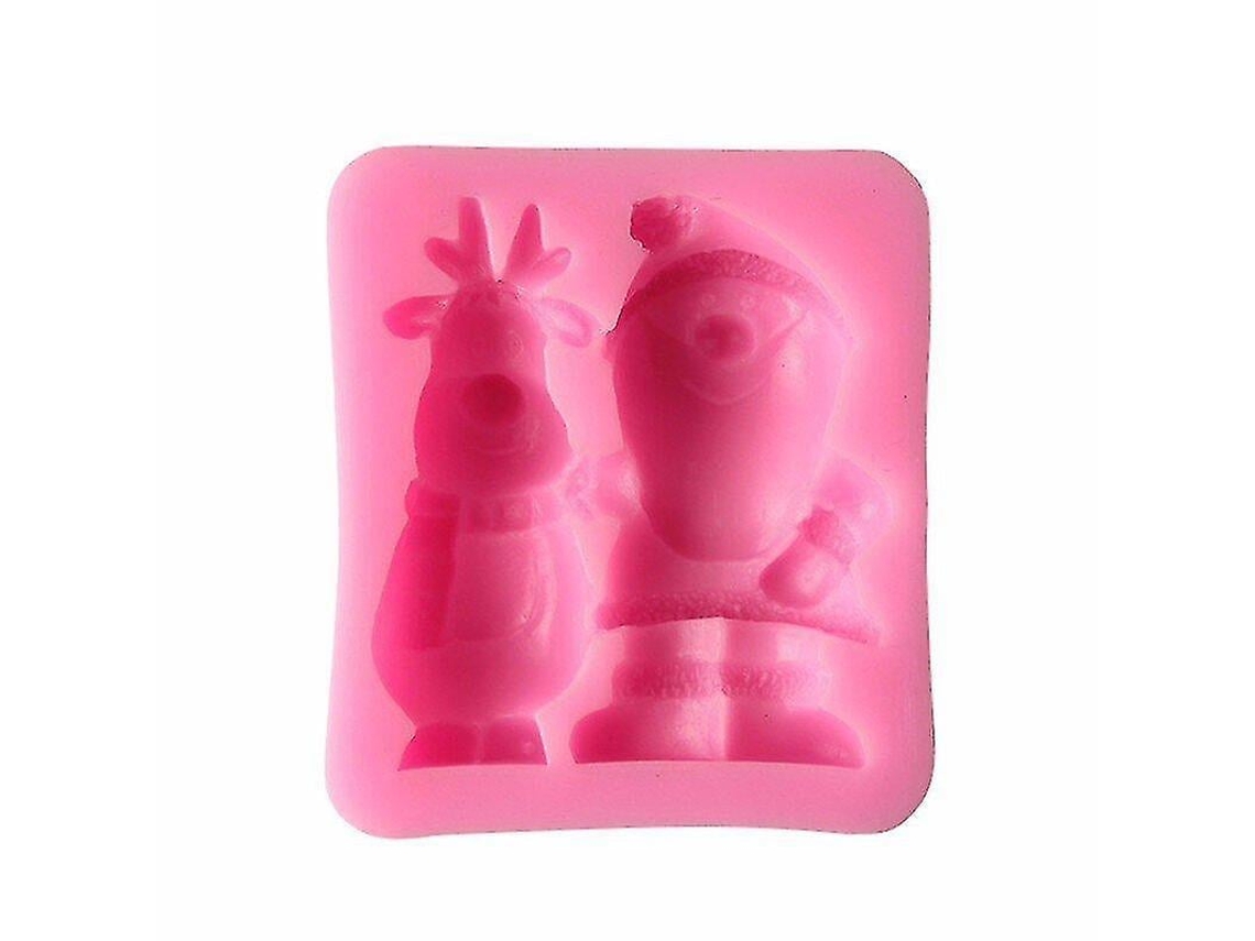 Moldes para pasteles o diseño de dibujos animados estilo Papá Noel yeso decoración de ciervos navideños Chaberlu