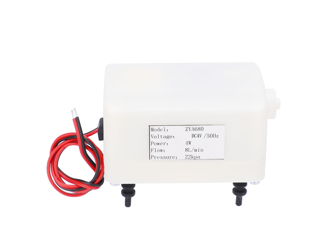 Minibomba de aire ultrasilenciosa Zya680 de 4 W, 6-8 l/min, 15-25 kPa, inflador eléctrico CA/CC de 4 V.