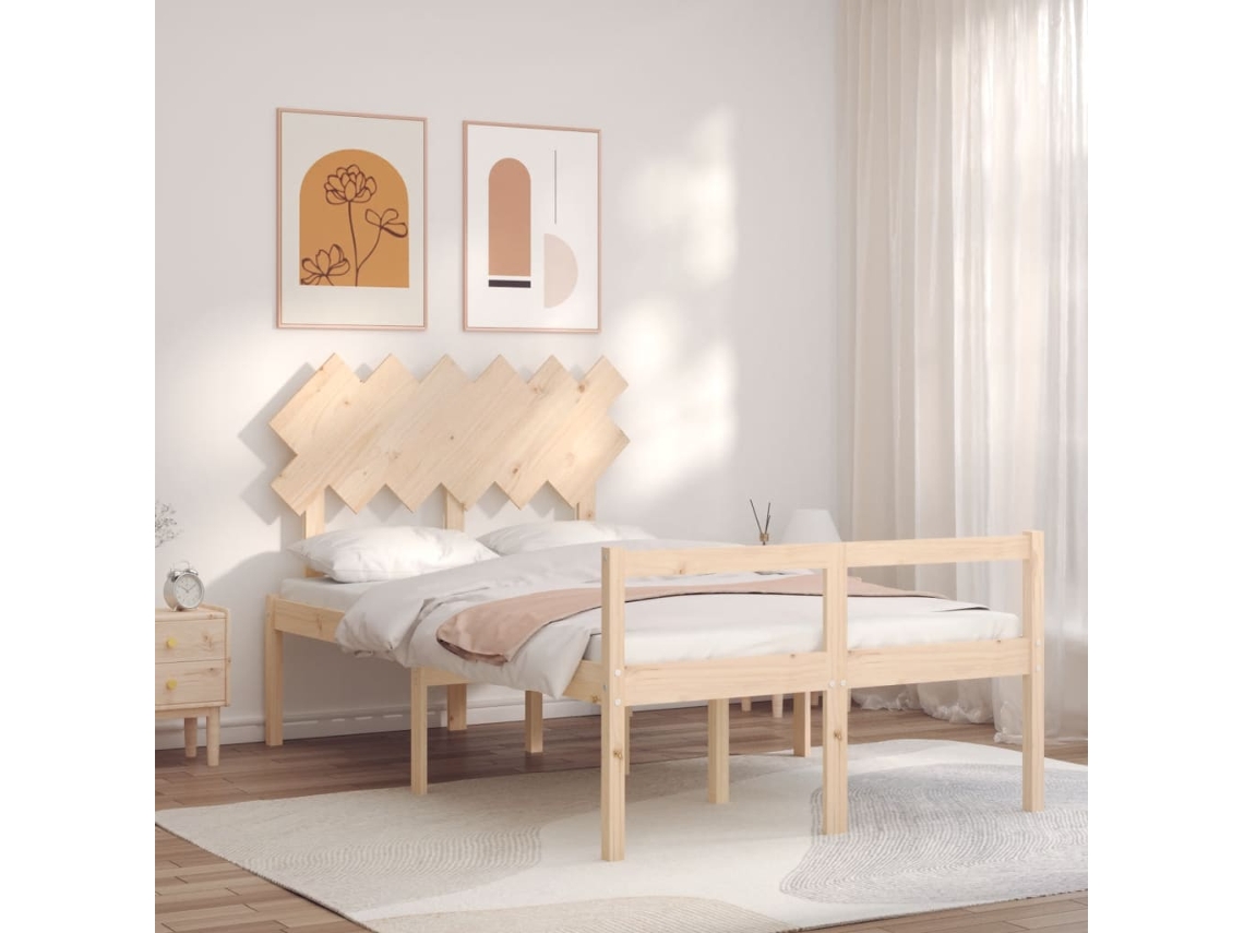 Cama De Matrimonio Personas Mayores Con Cabecero Madera Maciza