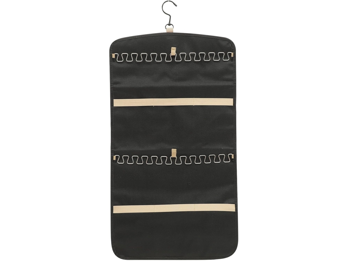 Organizador Joyas Colgante Multifuncional Bolsa Almacenamiento Doble Pequeño Negro Capacidad Pendientes
