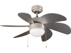 Ventilador de Techo CRISTALRECORD Tabit Gris (55 W - Diámetro 76.2 cm)