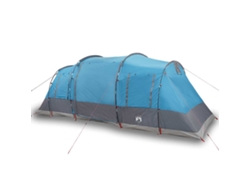 Tienda de campaña familiar túnel 6 personas VIDAXL impermeable azul