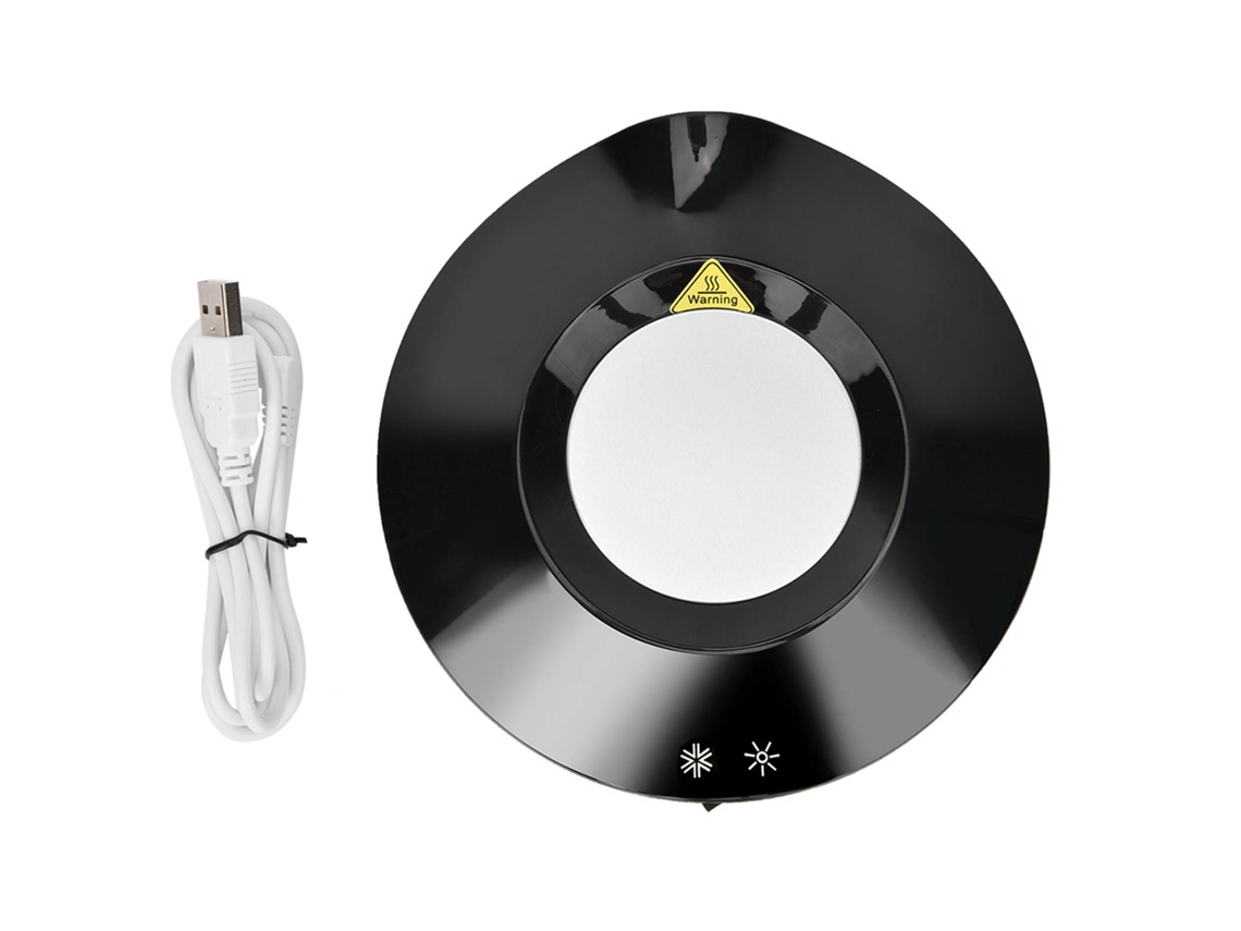 Taza De Café De Doble Propósito Frío/caliente Para Oficina En Casa Con Alimentación Usb, Posavasos Aislante, Color Negro