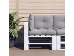 Cojines para muebles de palets, 3 piezas, tela gris HARLANV1