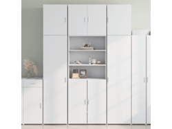 Aparador Alto | Mueble De Comedor | Buffet Alto Madera De Ingeniería Blanco 80x42,5x249 Cm Wsd63195