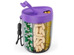 Organizador De Pastillas Chrui 6 Vitaminas Anti-mezcla Sin Bpa (violeta)