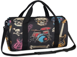 Bolsa Deportiva Colorida Diseño Calavera Rocknroll Para Fines Semana Bolsa Viaje Niños Niñas Mujeres Hombre