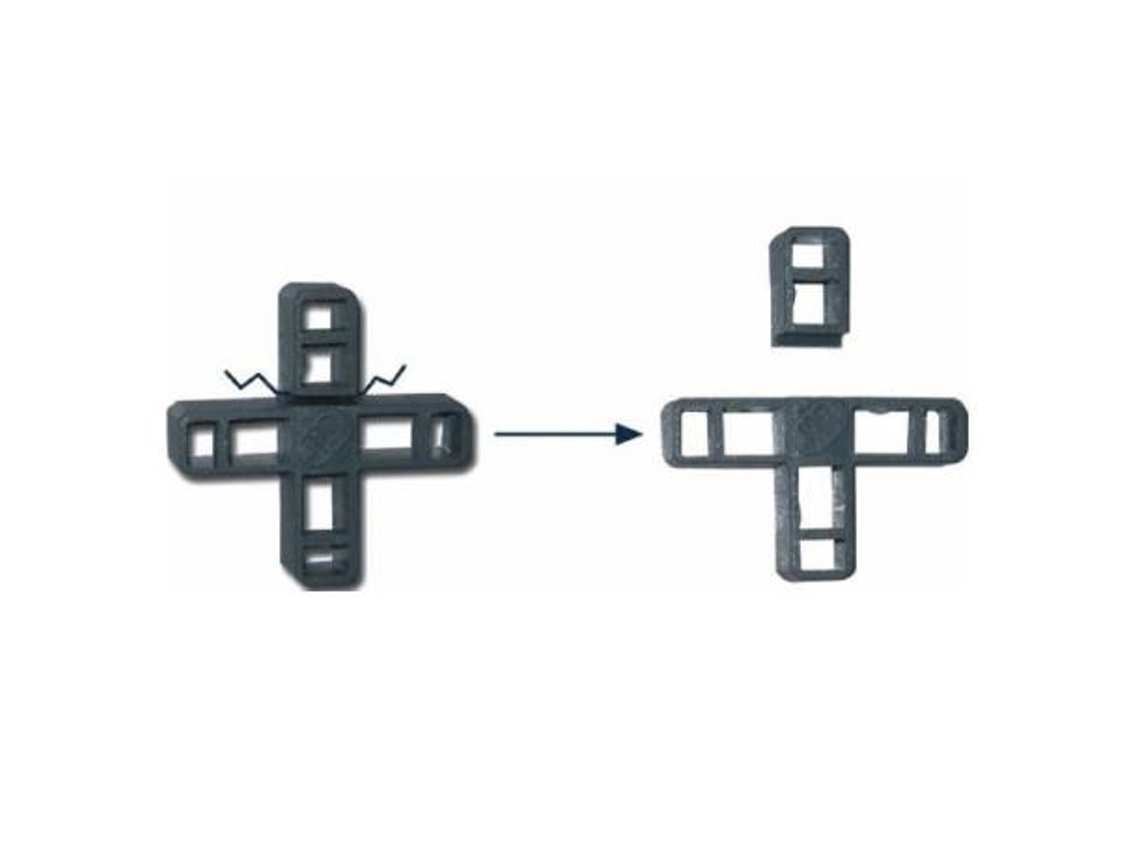 Crucetas plastico de 10mm. bolsa 300