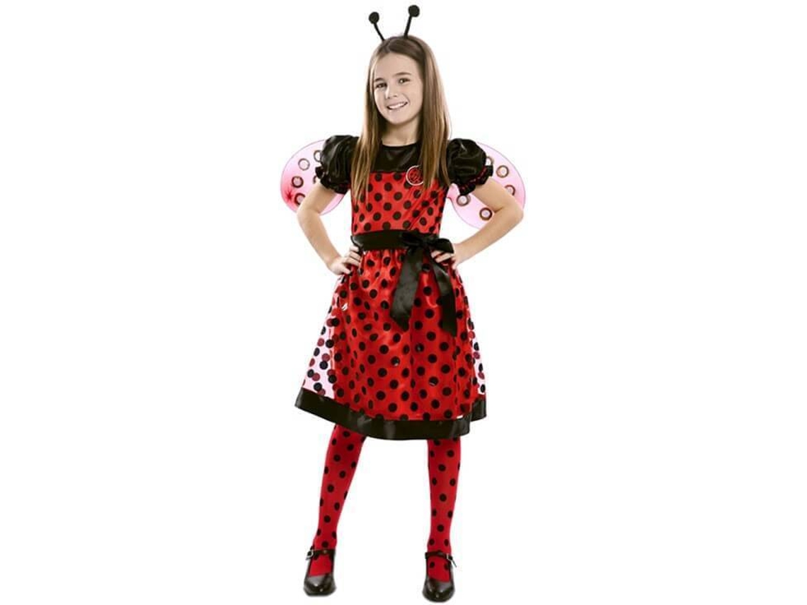 Disfraz de Niña DISFRAZZES Mariquita Rojo (Talla: 5 a 6 años)