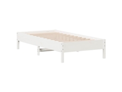Maison Exclusive - Estructura De Cama Sin Colchón Madera Maciza Blanca 75x190 Cm