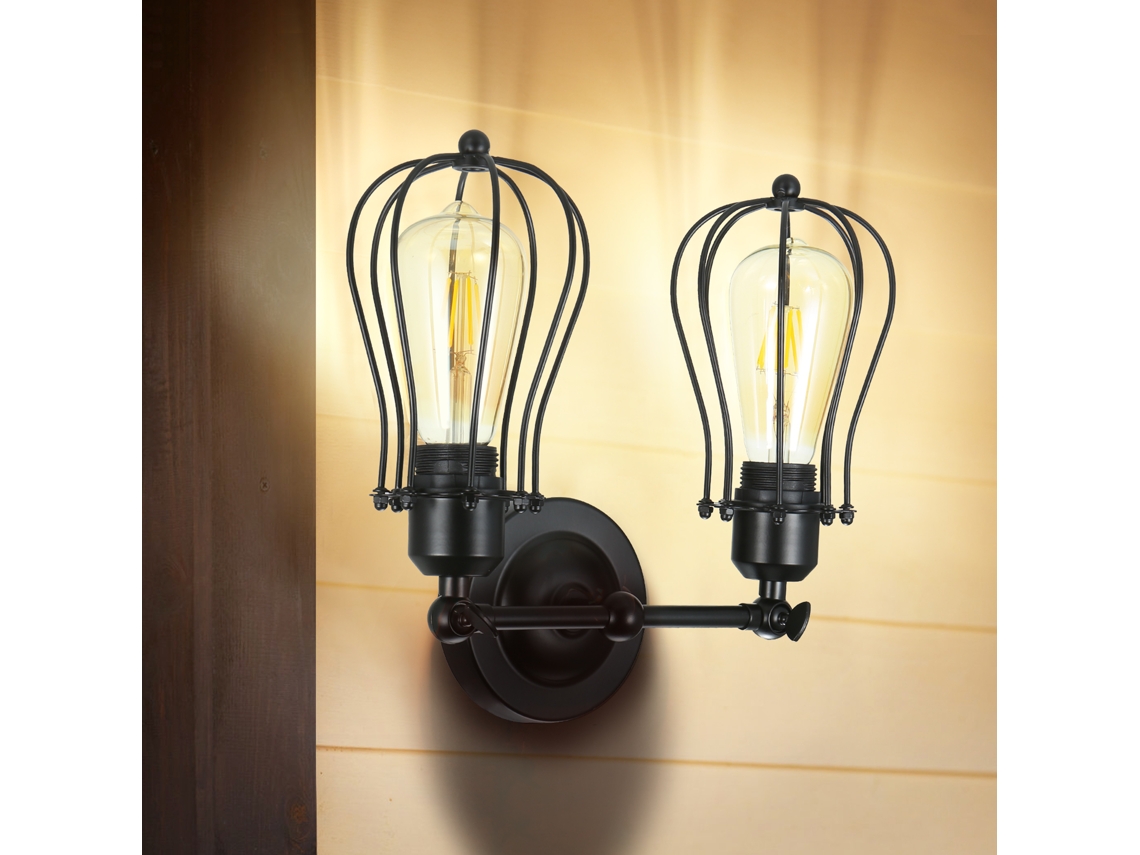 Rebe-lámpara De Pared De Diseño En Forma De Pomelo Doble 220v-230v 60w Base E27 Para Dormitorio Loft Sala Hotel