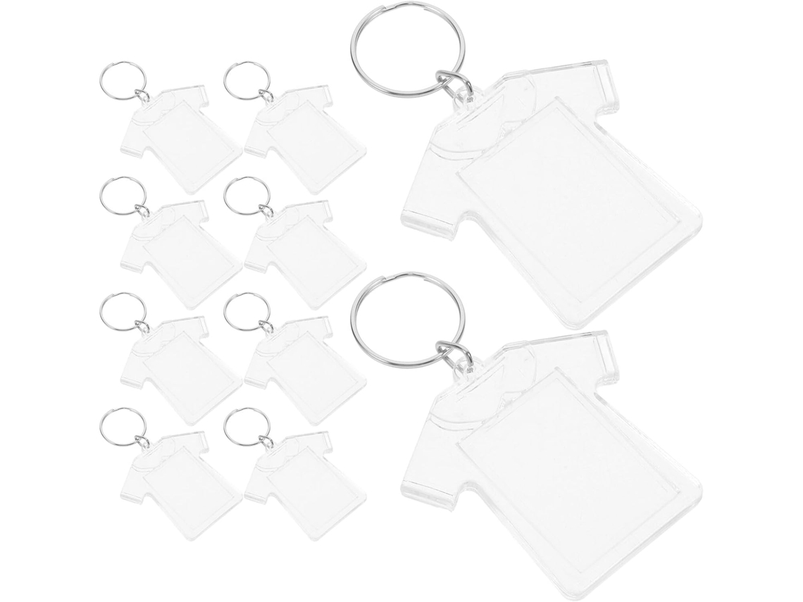 Llaveros Con Marco De Fotos De Acrílico Transparente , 28 X 37 Mm, 100 Unidades. Llaveros Con Fotos En Blanco.